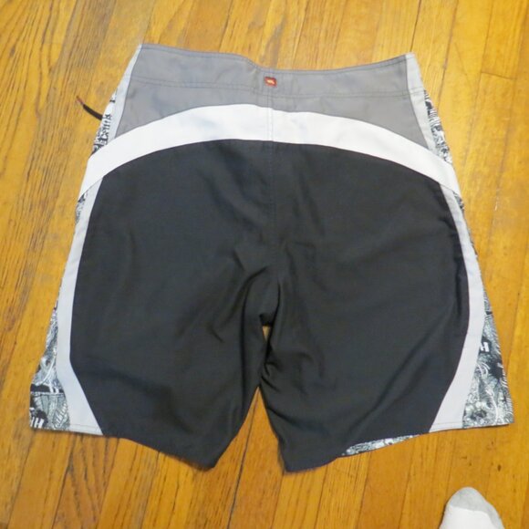 Tony Hawk Black & White Swim Trunks Board Shorts Men's Size 36 Tie Front Unlined - Picture 2 of 4